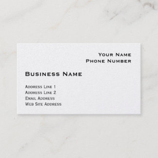 Business Card Template (Pearl Finish)
