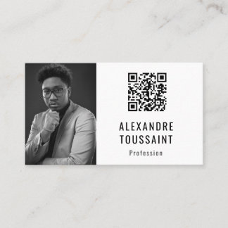 Business Card Template Portrait & QR Code