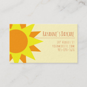 Business Card Template **Rays of Sunshine