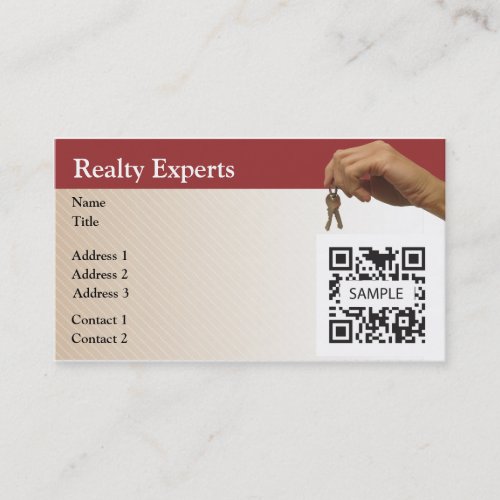 Business Card Template Realty Experts