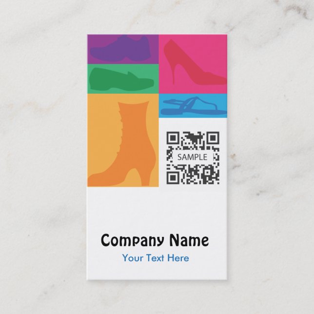 Business Card Template Retail Shoes (Front)