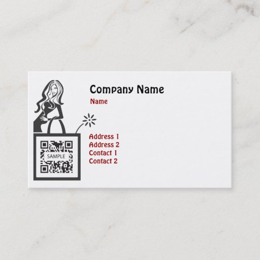 Customizable Business Card Template Shop Girl