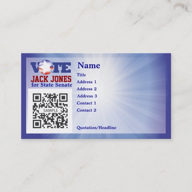 Business Card Template Vote (Front)