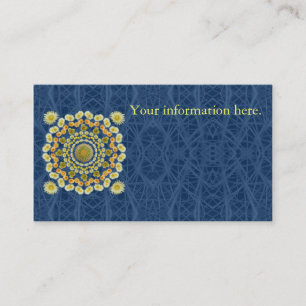 Business Card Template with Barrel Cactus Mandala