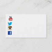 Business card template with social media icons 2 (Back)