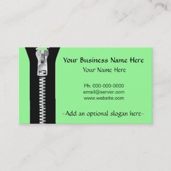Business Card Template With Zipper by FXtions at Zazzle