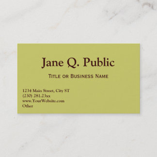 Business Card Templates Tan