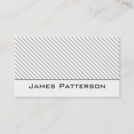 Customizable Business Card :: Thin Black Stripes Minimalism