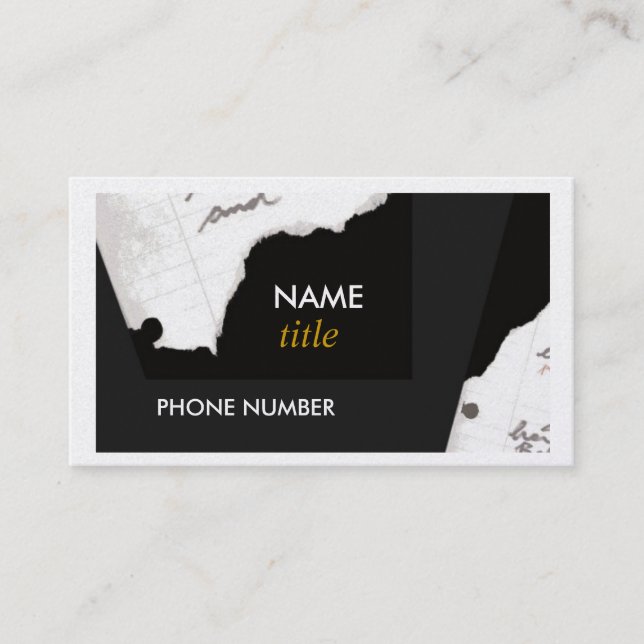 Business Card-Torn Edges Business Card (Front)