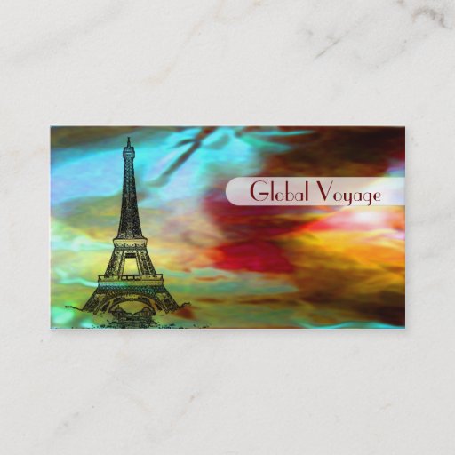 Customizable Business Card Travel Agency Eiffel Tower