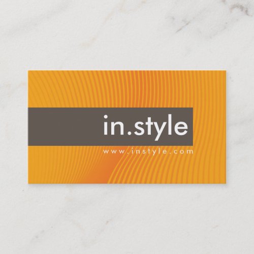 BUSINESS CARD trendy modern sway orange brown