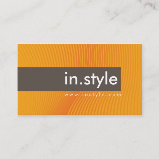 Customizable BUSINESS CARD trendy modern sway orange brown
