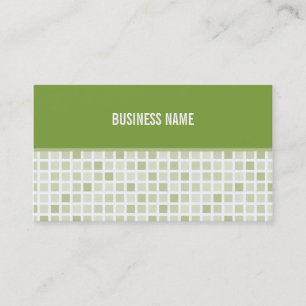 BUSINESS CARD trendy modern tiles green