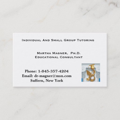 Customizable Business Card Tutoring