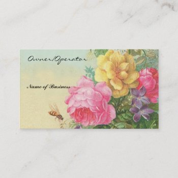Business Card-vintage Floral Business Card by fantasyworld at Zazzle