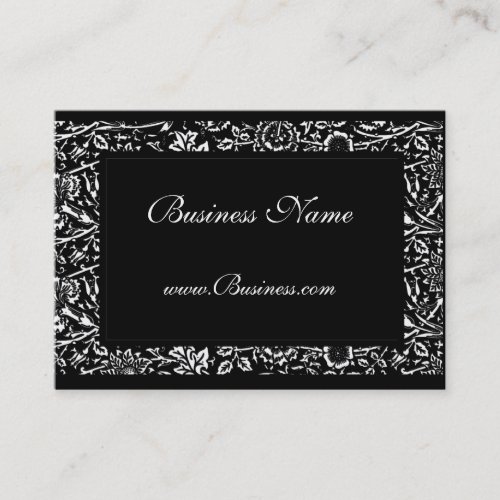 Business Card Vintage Ornate Frame Black White