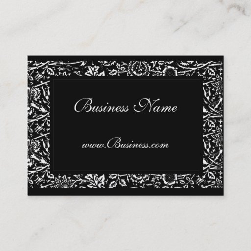 Customizable Business Card Vintage Ornate Frame Black White
