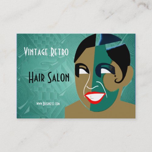 Business Card Vintage Retro Hair Salon