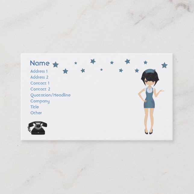 Business card waitress (Front)