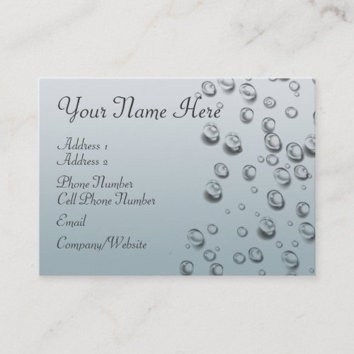 Business Card - Water Bubbles Silver