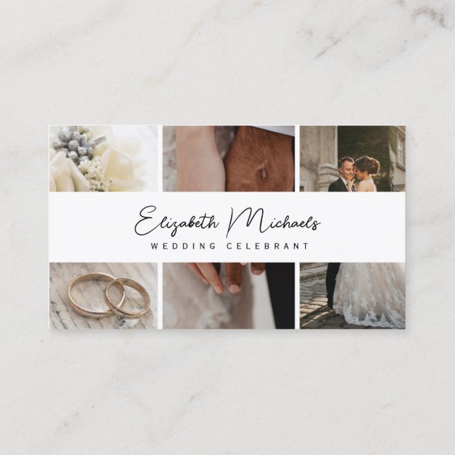 Business Card, Wedding Celebrant modern  Card (Back)