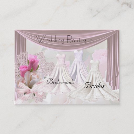 Customizable Business Card Wedding Dresses Boutique