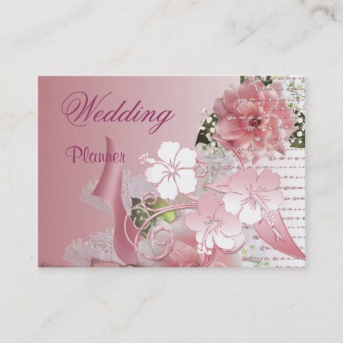 Business Card Wedding Planner Pink