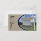 business card with a blank stone sign (Front/Back)
