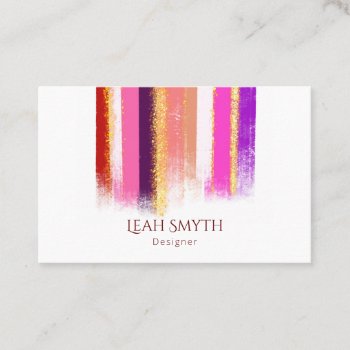 Business Card With Abstract Art And Glitter Design by Kjpargeter at Zazzle
