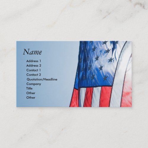 Business Card with American Flag