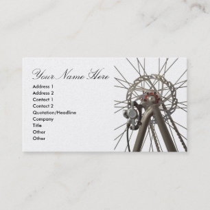 Business Card with Bicycle Back Wheel