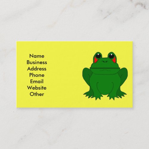 Business Card with Big Frog