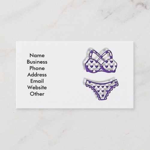 Business Card with Bikini Bathing Suit