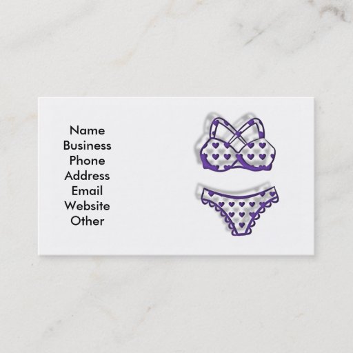 Customizable Business Card with Bikini Bathing Suit