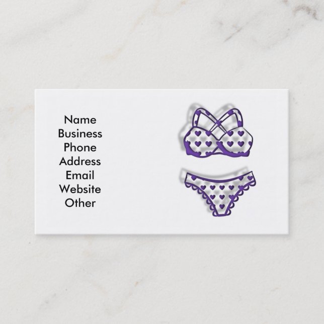 Business Card with Bikini Bathing Suit (Front)
