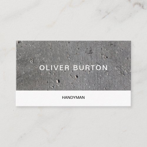Business card with concrete texture