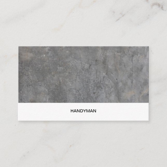 Business card with concrete texture. (Front)