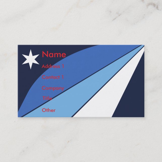 Business Card with Flag of Columbia, SC (Front)