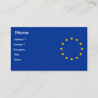 Business Card with Flag of European Union