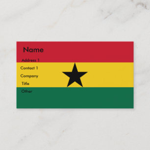 Business Card with Flag of Ghana