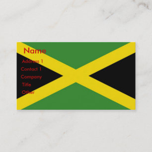 Business Card with Flag of Jamaica