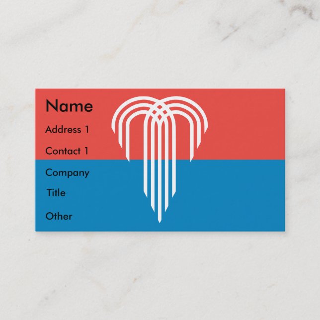 Business Card with Flag of Kansas City, Missouri (Front)