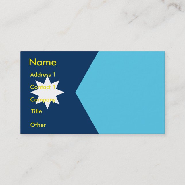 Business Card with Flag of Minnesota (Front)