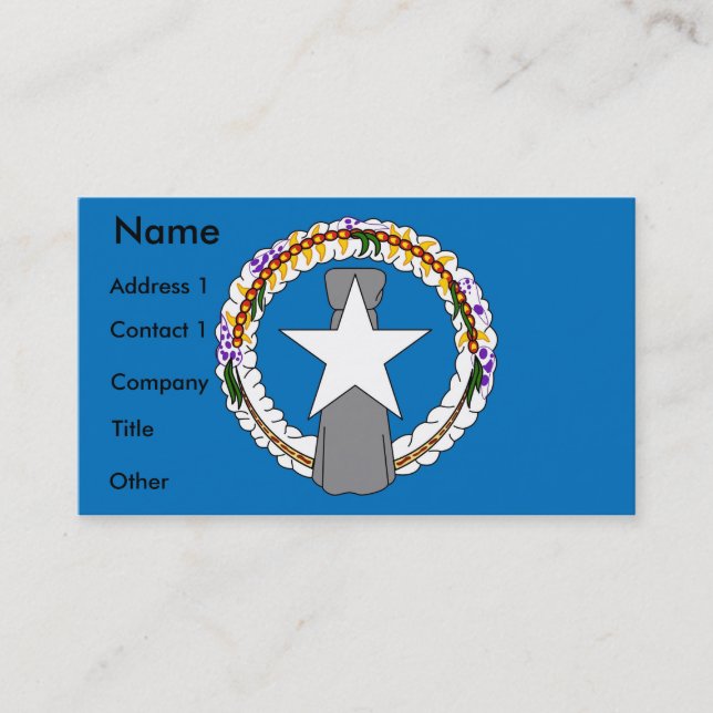 Business Card with Flag of Northern Mariana Island (Front)