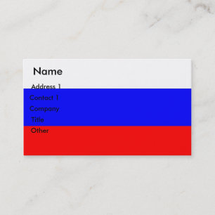 Business Card with Flag of Russia