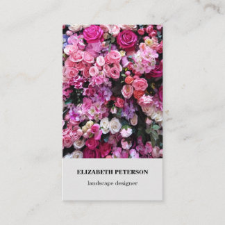 Business card with flower background