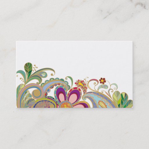 Customizable business card with flowers