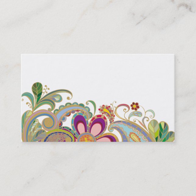 business card with flowers (Front)
