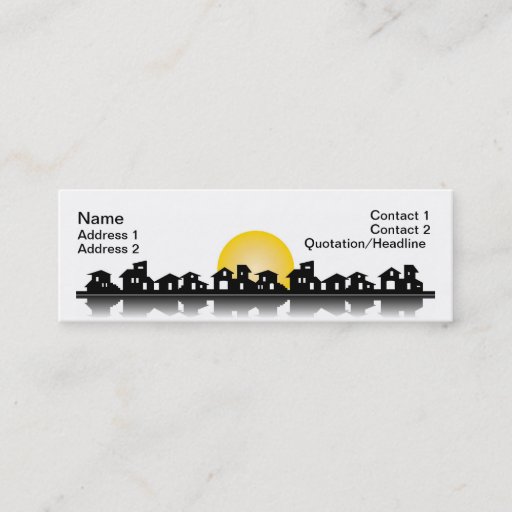 Customizable Business Card with houses