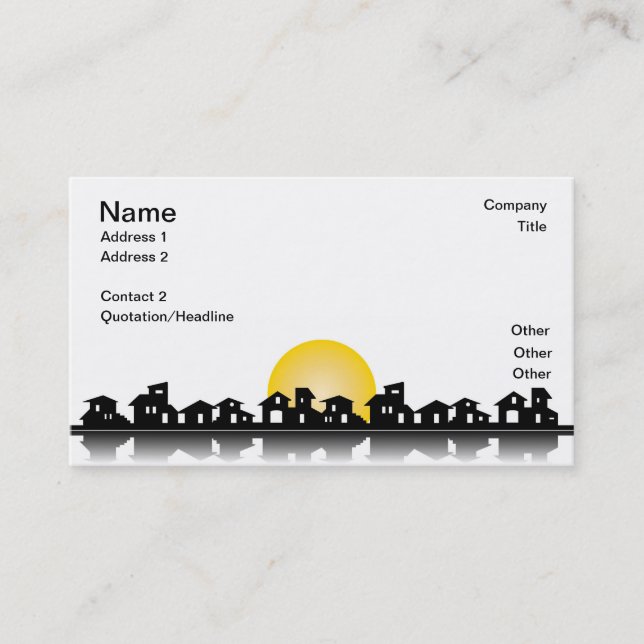 Business Card with houses (Front)